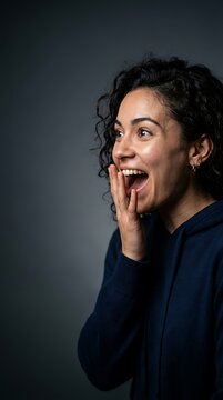 Woman Reacting to Unexpected Celebrity Sighting