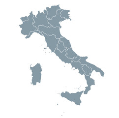 Fototapeta premium Map of Italy with provincies borders