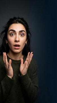 Young Woman Frozen in Disbelief After Unexpected News