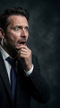 Businessman Shocked by Massive Financial Results