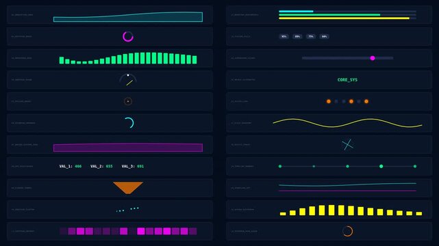 Dynamic Motion of Audio Equalizer Visualizations in Video Animation.