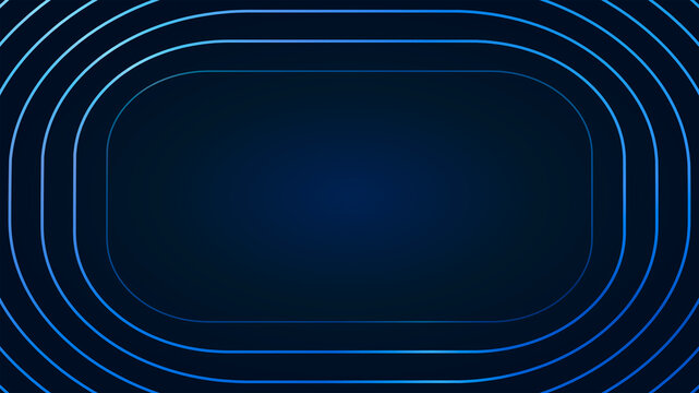 Abstract blue round rectangle frame design background, seamless simple elegant geometry creative geometric shape wallpaper graphic for business presentation illustration