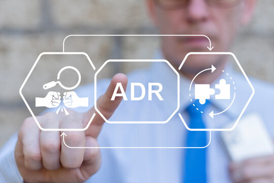 Business concept of ADR Alternative Dispute Resolution.