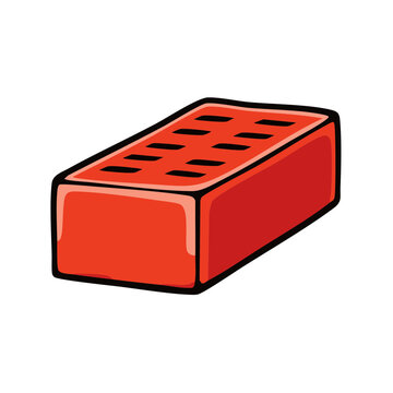 Red Brick Construction Material Building Element Single Object