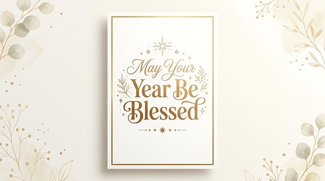 Clean poster, text &ldquo;May Your Year Be Blessed&rdquo;
