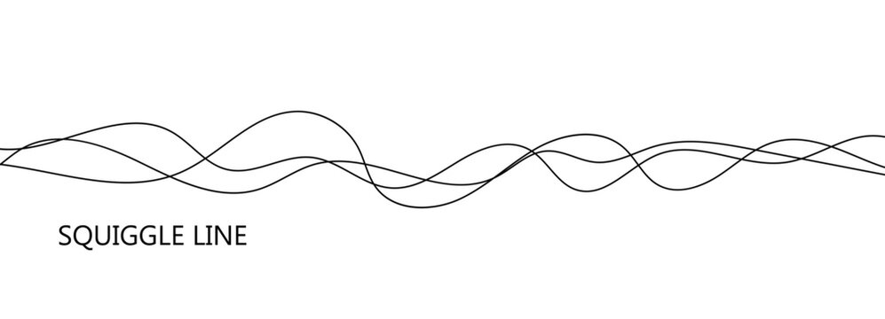 Line squiggle cable 94 EPS file with abstract black art and a modern design for digital projects, through curved shapes and a vector graphic with a white background. Clean and minimalist.