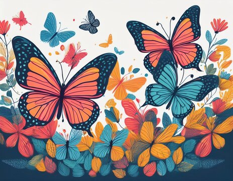 whimsical thank you banner with colorful butterflies gratitude expressed