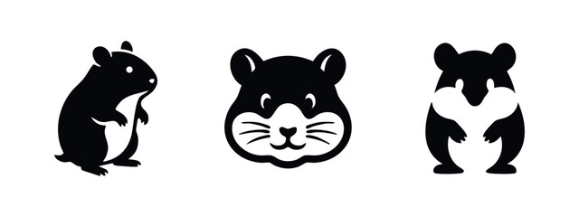 Fototapeta premium Hamster Icons - Small Rodents and Pets