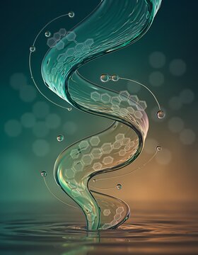 Electric eel generating bioluminescent energy in dark water.
