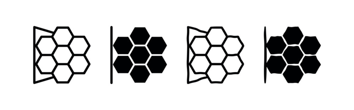 Hexagonal grid icons representing structure and connectivity