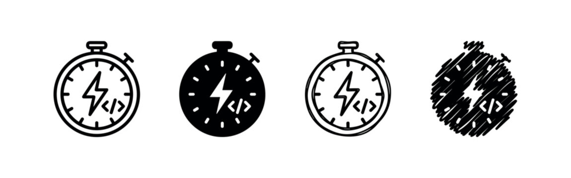 Drawing tablet with stylus icon, outline and solid variations