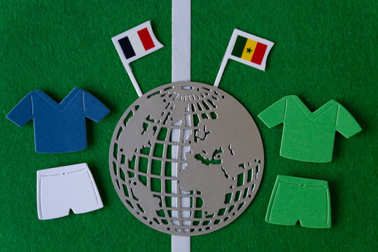 Graphic concept capturing the global tournament and passion for soccer