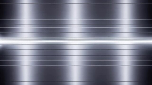 Brushed Metal Texture: A close-up abstract view of a brushed metal surface, showcasing a modern, sleek texture with linear reflections of light, suggesting industry and technology.