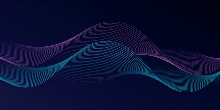 Abstract background with flowing lines. Dynamic waves. Vector illustration.