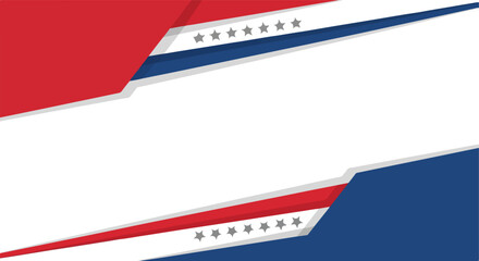 Fototapeta premium American Patriotic Background. Red, White, Blue Stripes. Stars. Graphic Design.