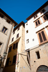 Fototapeta premium Historic Architecture and Narrow Street View in Florence, Italy