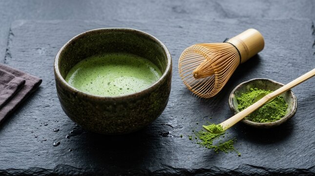 Traditional Japanese Matcha Tea Ceremony Preparation and Serving.