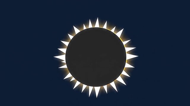 Animation showing the various phases of a solar eclipse