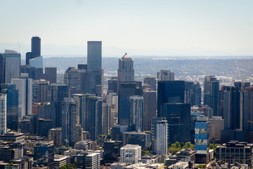 Fototapeta premium Seattle from a Helicopter