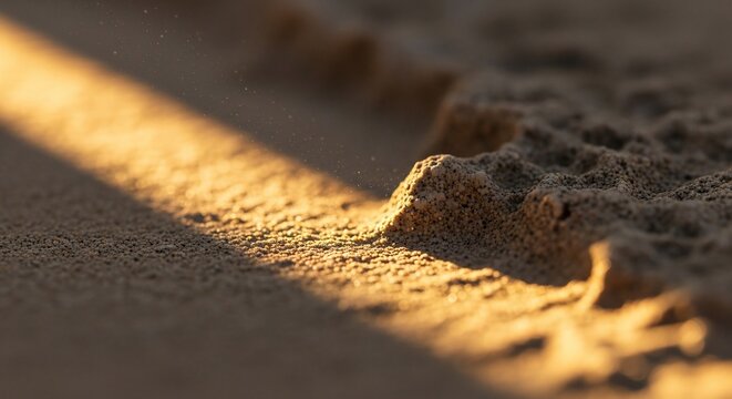 Close up sand texture sunlight