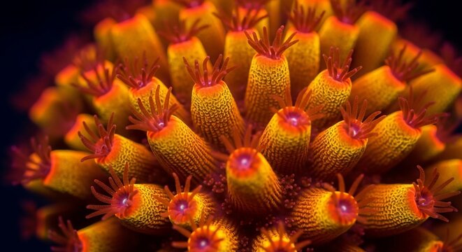 Close up vibrant coral reef