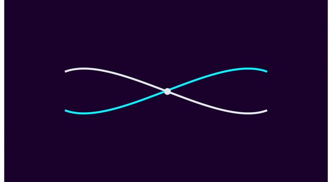 Abstract sine wave animation with moving particle animation