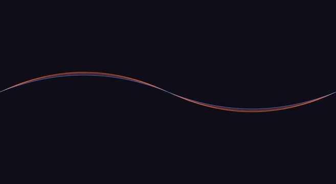 Minimalist abstract sine wave animation on dark animation