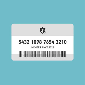 Membership Card with Barcode and Security Icon, Member Since 2023