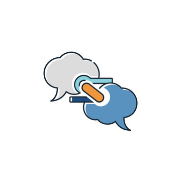Speech Bubbles Connecting: Communication, Dialogue, Conversation