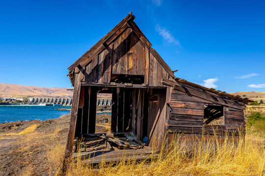 Indian Shaker Church and the Gulick Homestead on the Columbia River in The Dalles, Oregon