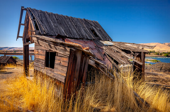 Indian Shaker Church and the Gulick Homestead on the Columbia River in The Dalles, Oregon
