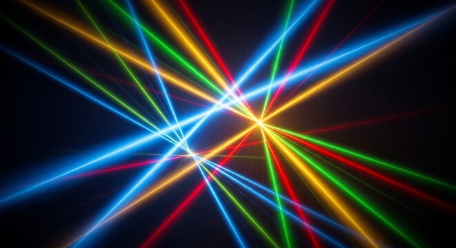 Colorful laser beams abstract background