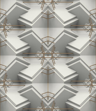 Architectural white wall pattern.