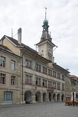 Fototapeta premium Building and street at city of Lausanne, Switzerland