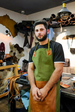 Focused Craftsmanship in a Textile Workshop

