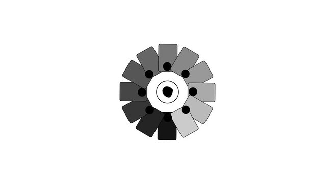 Minimalist circular loading spinner animation on animation