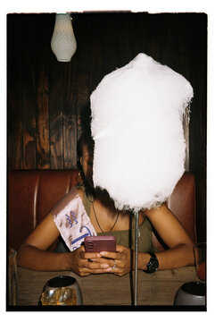 Cotton candy birthday dessert