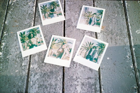 Polaroids of a group of friends
