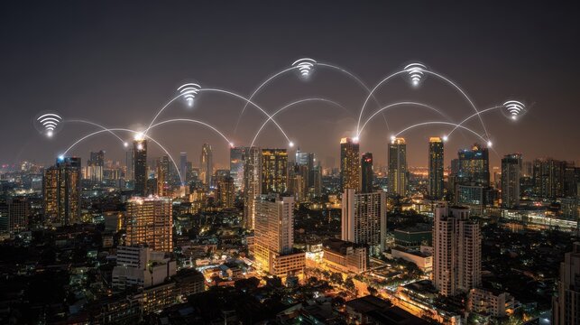 5G, 6G, Big data wireless network, high speed internet, cloud computing or connect diagram technology, Data storage, service, synchronize, online, financial, Connectivity global, smart city, Gen AI