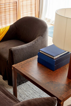 Interior of Coffee table and sofa in the living room