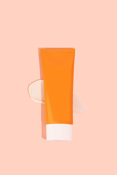 Orange Skincare Bottle