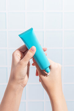 Blue Skincare Product Tube