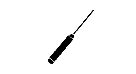 Fototapeta premium Black silhouette of a surgical instrument on a white background.
