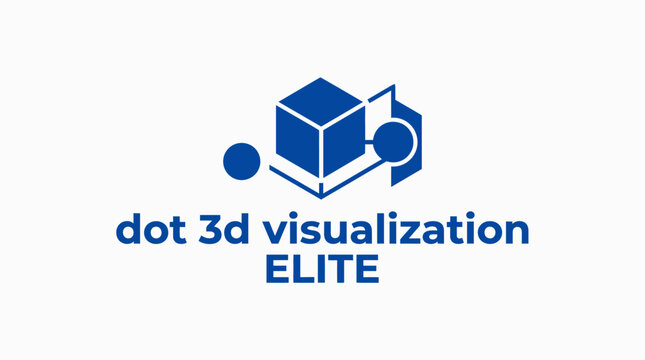 Modern abstract cube logo for 3d visualization and elite services