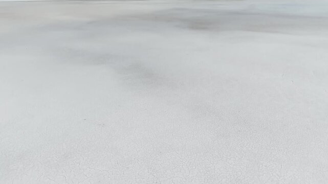 Aerial view of Bonneville Salt Flats landscape in Utah, USA