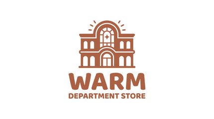Fototapeta premium Vector logo of a department store building with 