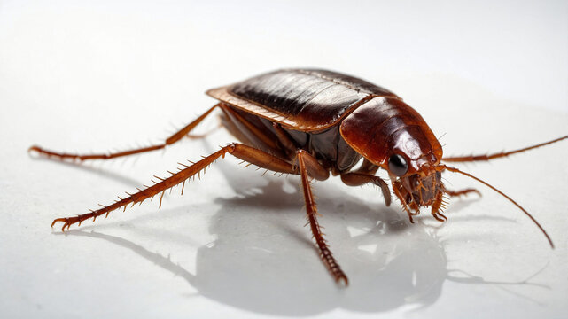 cockroach isolated on white
