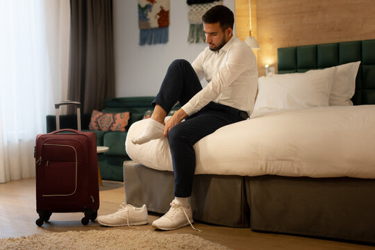 Putting on Shoes Before Travel