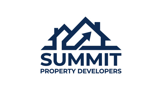 Summit Property Developers logo with upward arrow and houses graphic element