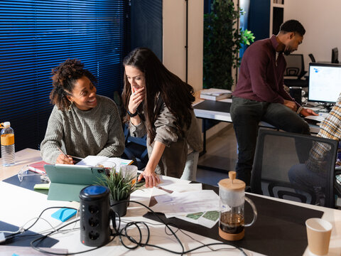 Intelligent people working at office 
